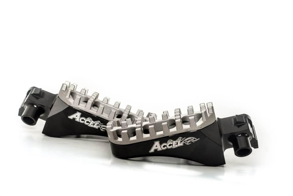Accel Podnóżki Yamaha Yz/Yzf/Wrf '01-'17, Aluminium T7075+Stal, Kolor Czarn - zdjęcie 2