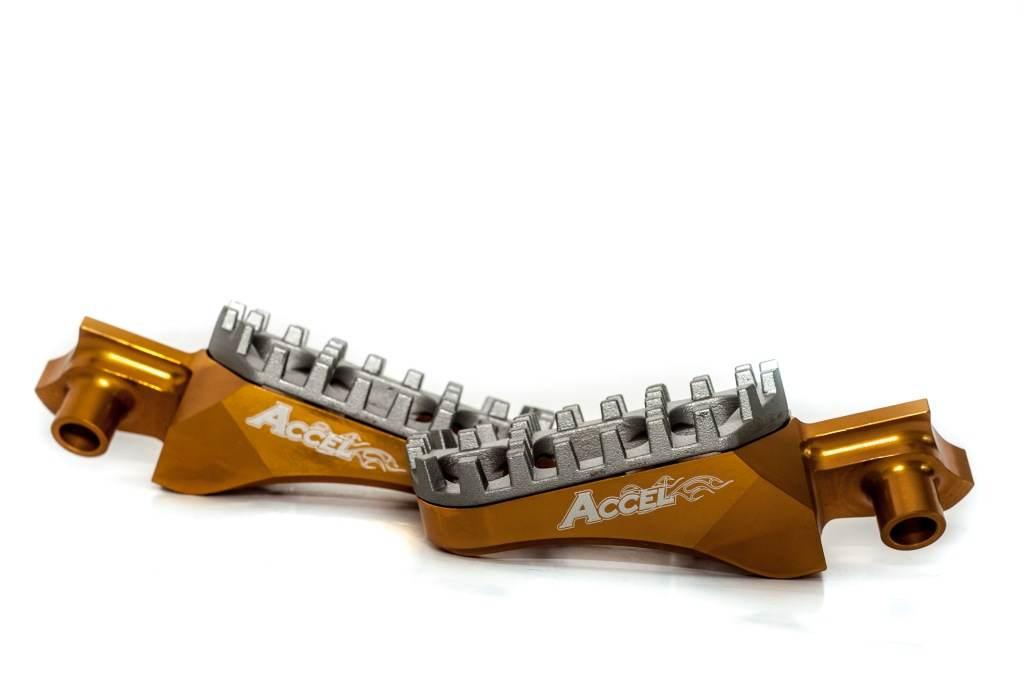 Accel Podnóżki Suzuki Rmz250/450 '08-'17, Aluminium T7075, Kolor Złoty, Reg - zdjęcie 2
