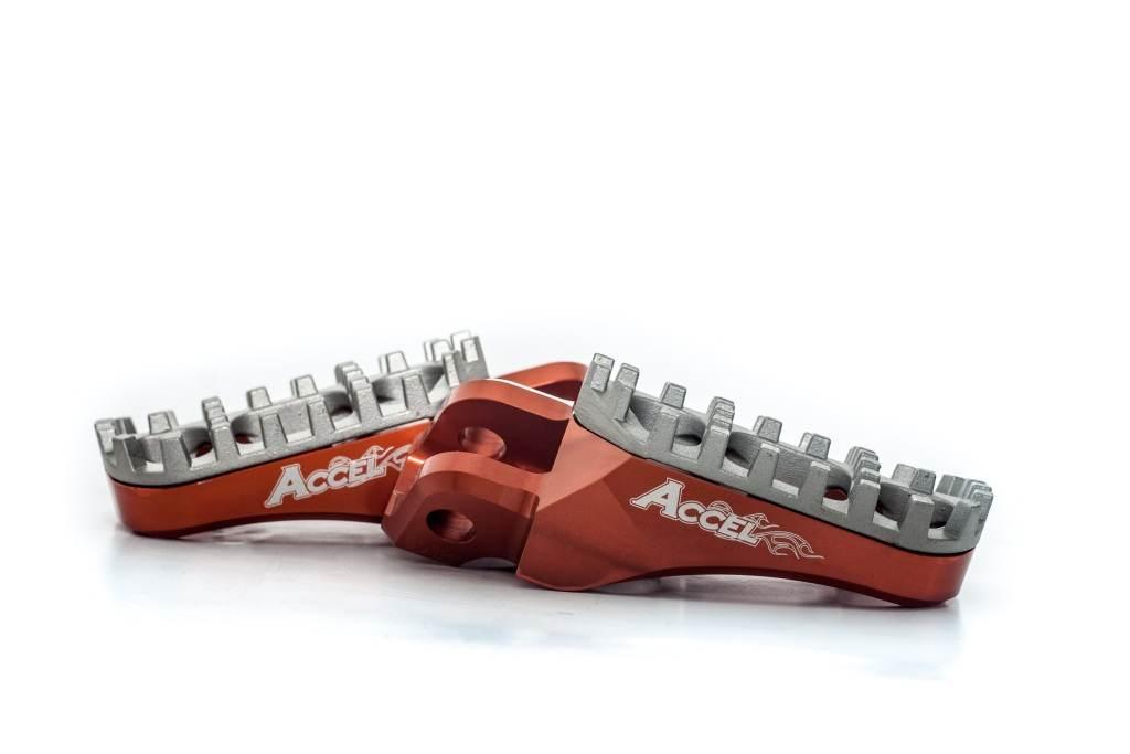Accel Podnóżki Ktm Sx/Sxf/Exc/Excf '02-'15, Regulowana Szerokość, Kolor Pom - zdjęcie 2