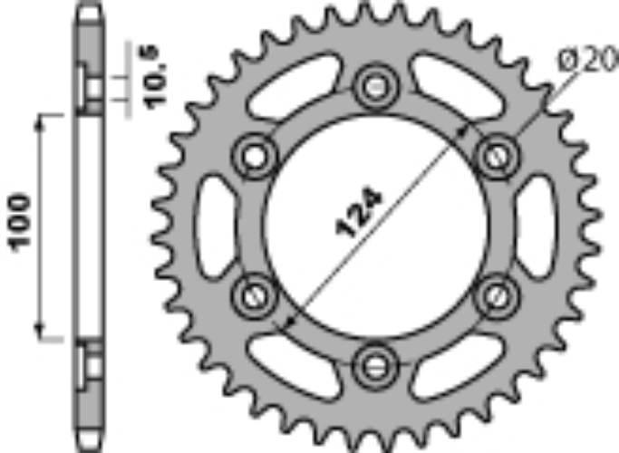 Pbr Zębatka Tylna 1027 39 C45 Ducati Monster 900 93-01 Jtr735.39 Łańc. 520