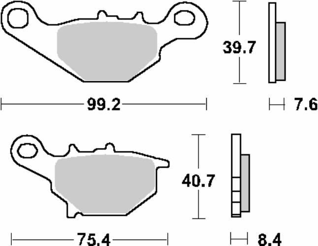 Sbs Klocki Hamulcowe Kh230 Kh396 Street Standart Ceramic Suzuki An 150 '98-
