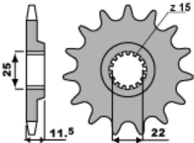 Pbr Zębatka Przednia 1252 16 18Nc Łańc. 520 Made In Italy
