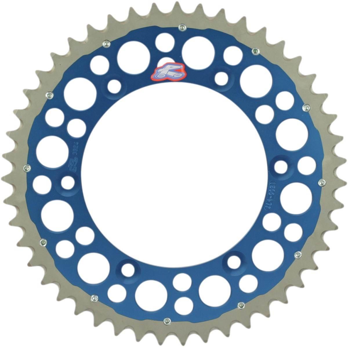Renthal Zębatka Tylna Twinring 270 48 Stalowo-Aluminiowa Kolor Niebieski Yz