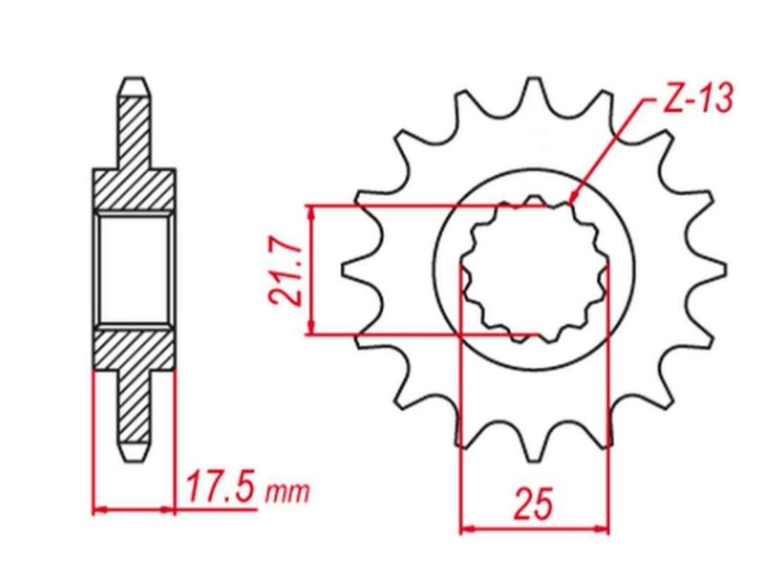Grosskopf Zębatka Przednia 2041 15 Honda Cb 500 '93-'02, Cbf500 '04-'10, Cb