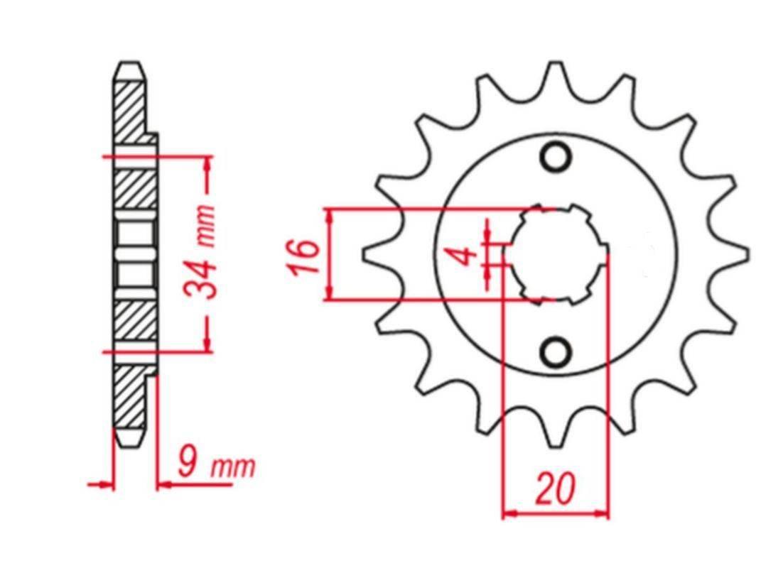 Grosskopf Zębatka Przednia 2062 14 Yamaha Yfs200 Blaster '88-'06 +1 Tt-R230