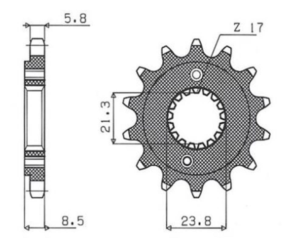 Grosskopf Zębatka Przednia 2071 14 Honda Trx 400 Ex '99-'04 -1 Xr 400R '96-