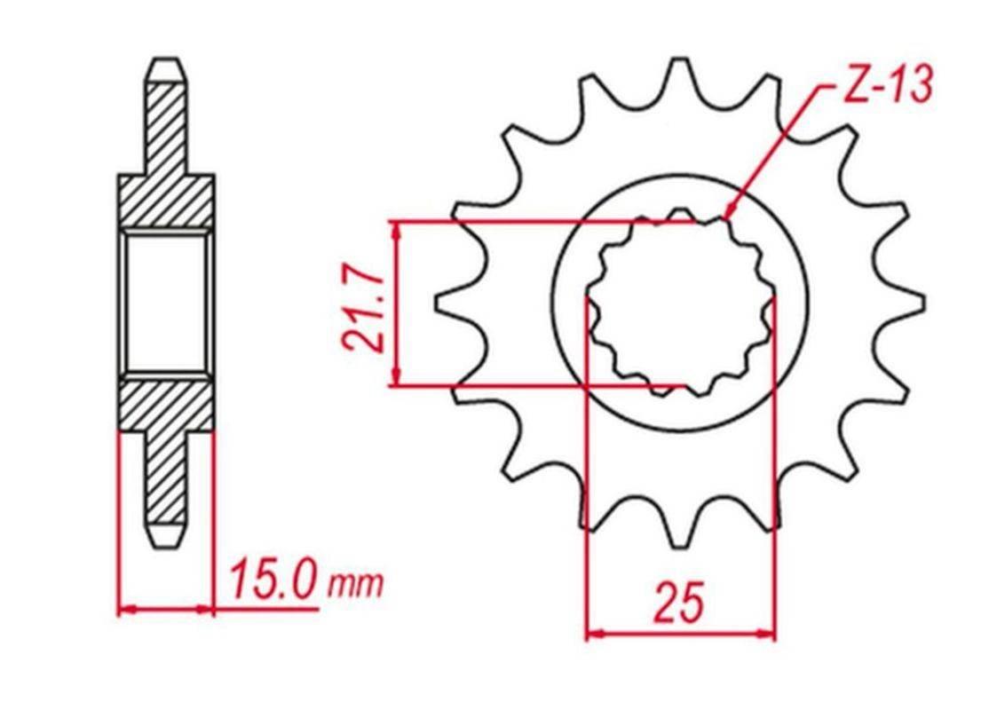 Grosskopf Zębatka Przednia 2084 15 Ktm 50 Exc '96-'03, 85 Sx '07-'22, 105 S