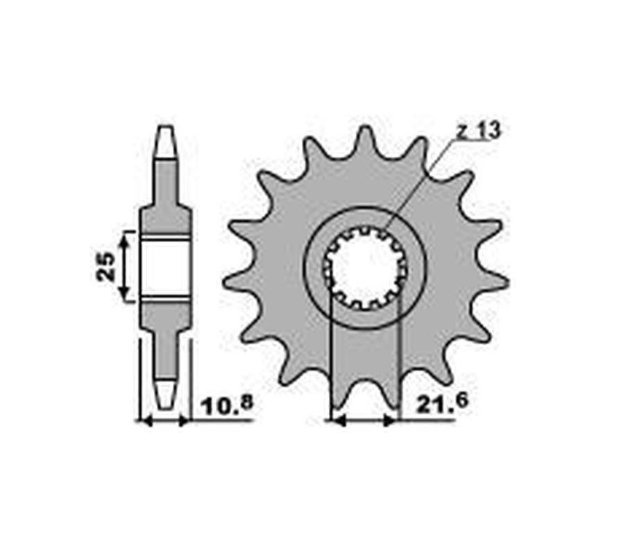 Grosskopf Zębatka Przednia 2086 17 Yamaha Tdm 850 '96-'98, Trx 850 '96-'00
