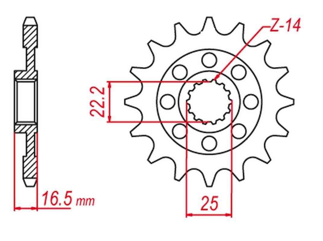 Grosskopf Zębatka Przednia 2114 15 Ducati 749/848/998/999/1000/1098/1099/11