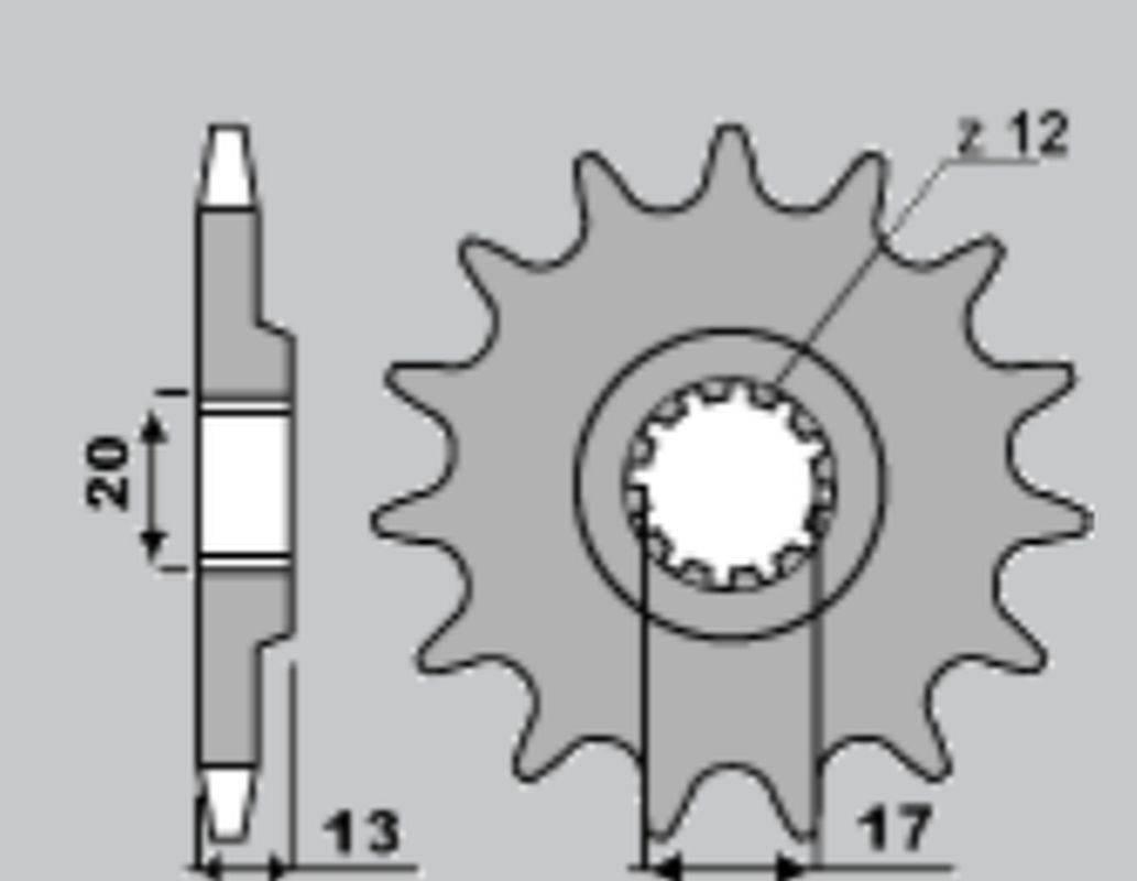 Grosskopf Zębatka Przednia 2123 13 Tm 125 '01-'21, Tm 144 '08-'21 Łańc.520