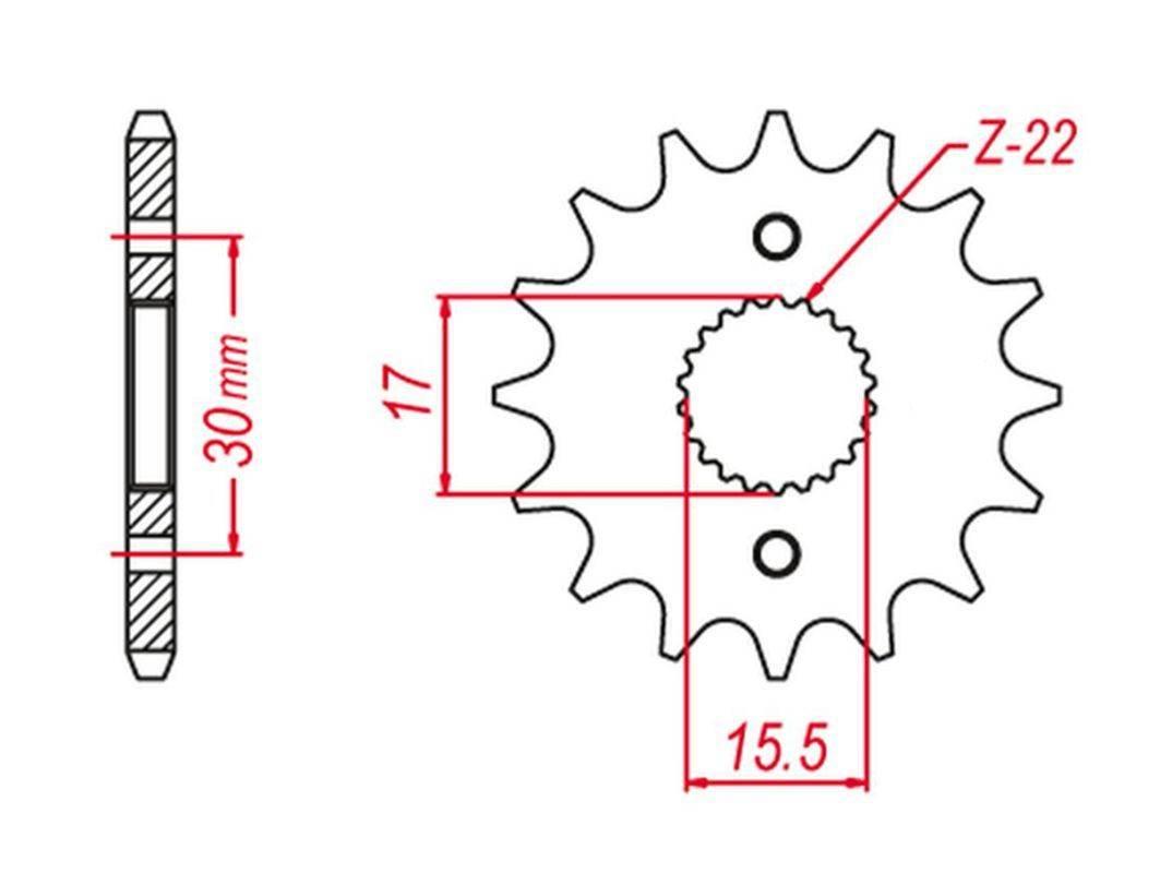 Grosskopf Zębatka Przednia 2157 13 Crf 150R '07-'22 -2 Jtf1256.15