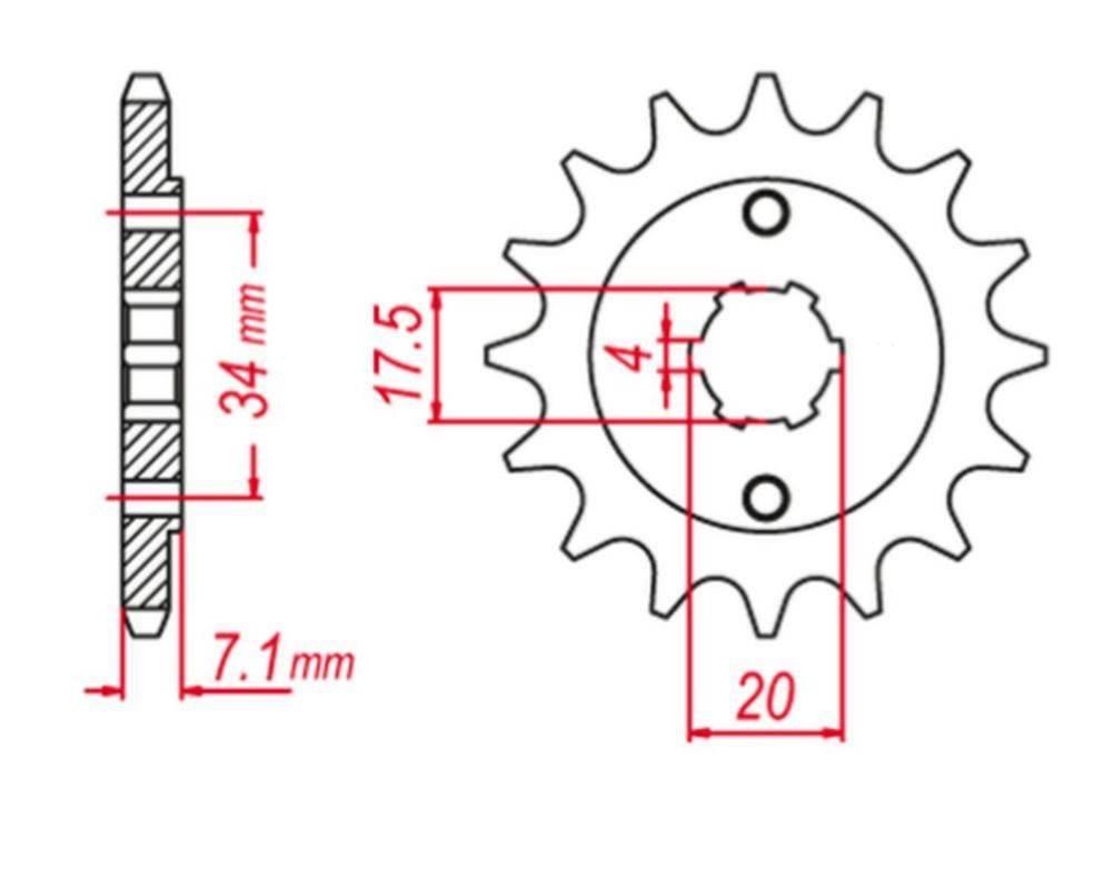 Grosskopf Zębatka Przednia 266 13 Honda Cr 125 '79-'85, Xl 250, Cbx 250 Jtf