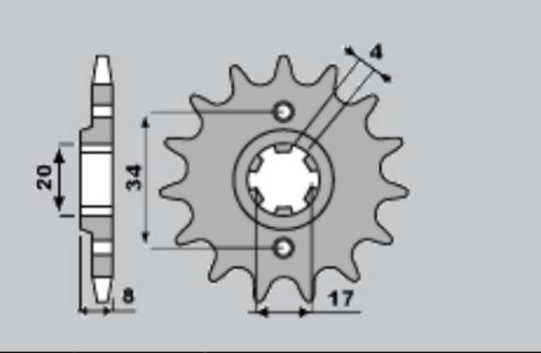 Grosskopf Zębatka Przednia 267 14 Honda Cb 250 '92-'02, Xl 250R '84-'87, Xl