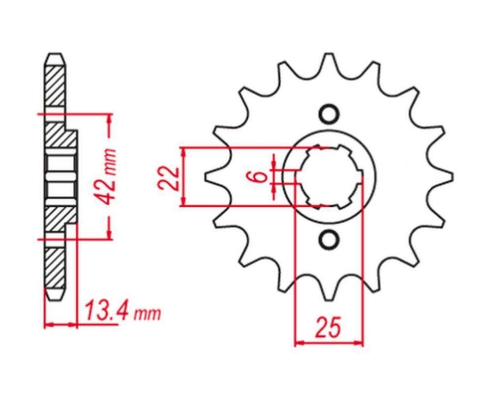 Grosskopf Zębatka Przednia 291 16 Honda Cb 450S '86-'89 Jtf291.16
