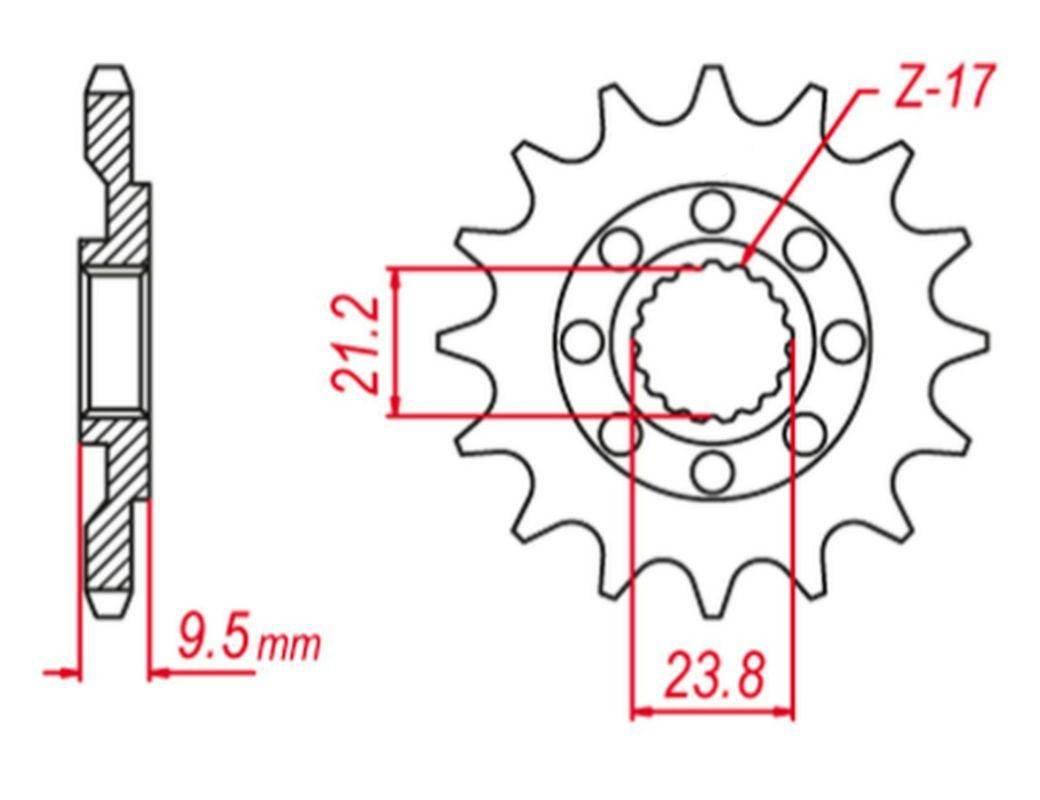 Grosskopf Zębatka Przednia 342 13 Honda Cr 250 '88-'08, Crf 450 '02-'25, Cr