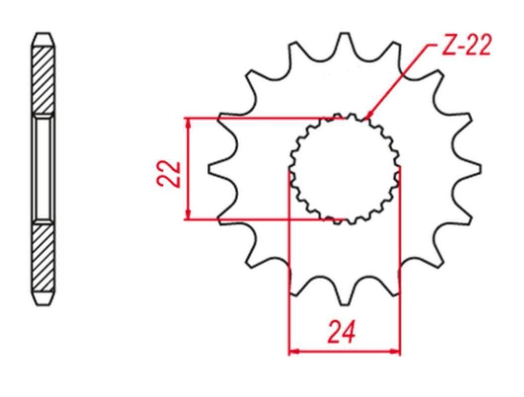 Grosskopf Zębatka Przednia 406 16 Aprilia Afi/Mx 125 '88-'07 Jtf394.16 Łańc