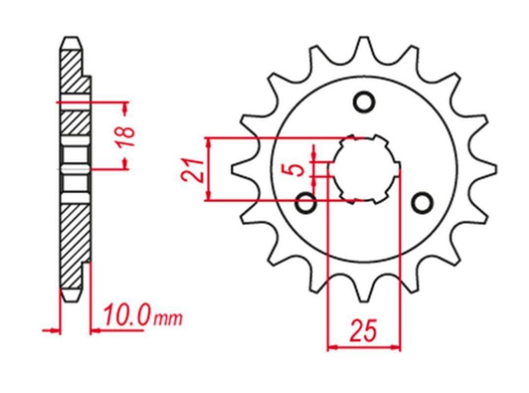 Grosskopf Zębatka Przednia 412 15 Suzuki Dr 750 '88-'89, Dr 800 '88-'00 Jtf