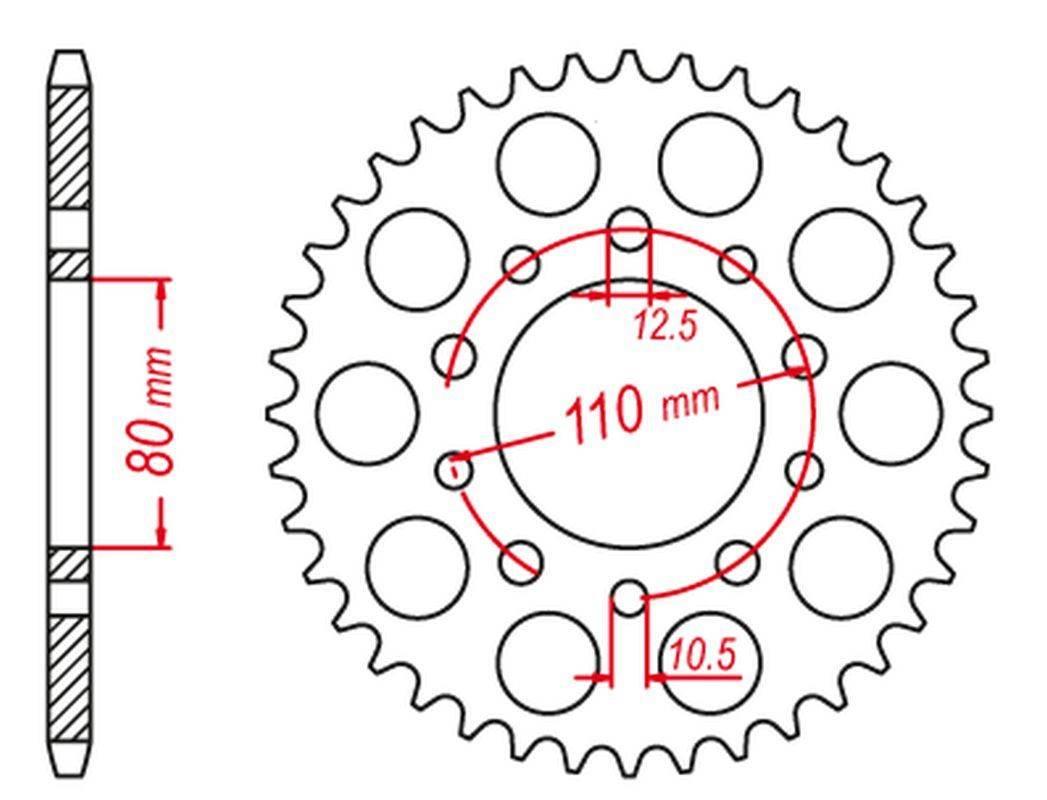 Grosskopf Zębatka Tylna 4350 46 Honda Xrv 750 Africa Twin '90-'92 Jtr1332.4