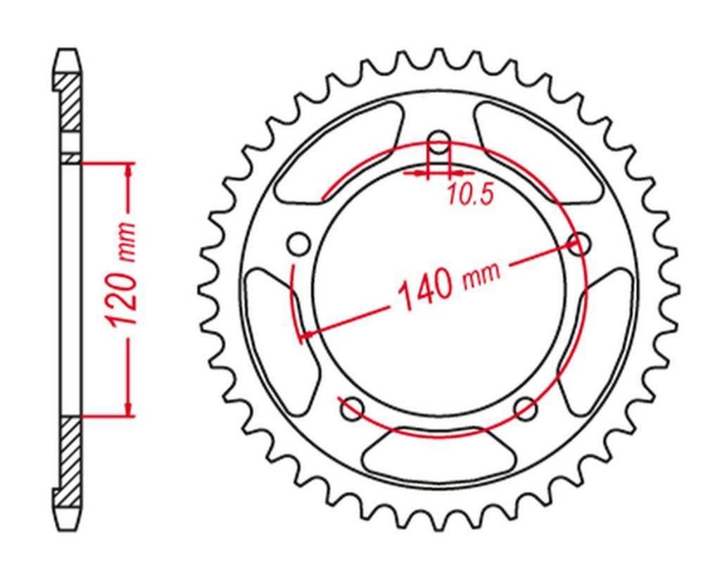 Grosskopf Zębatka Tylna Ultralight Utwardzana 4398 53 C45 Suzuki Gsx-R 600/