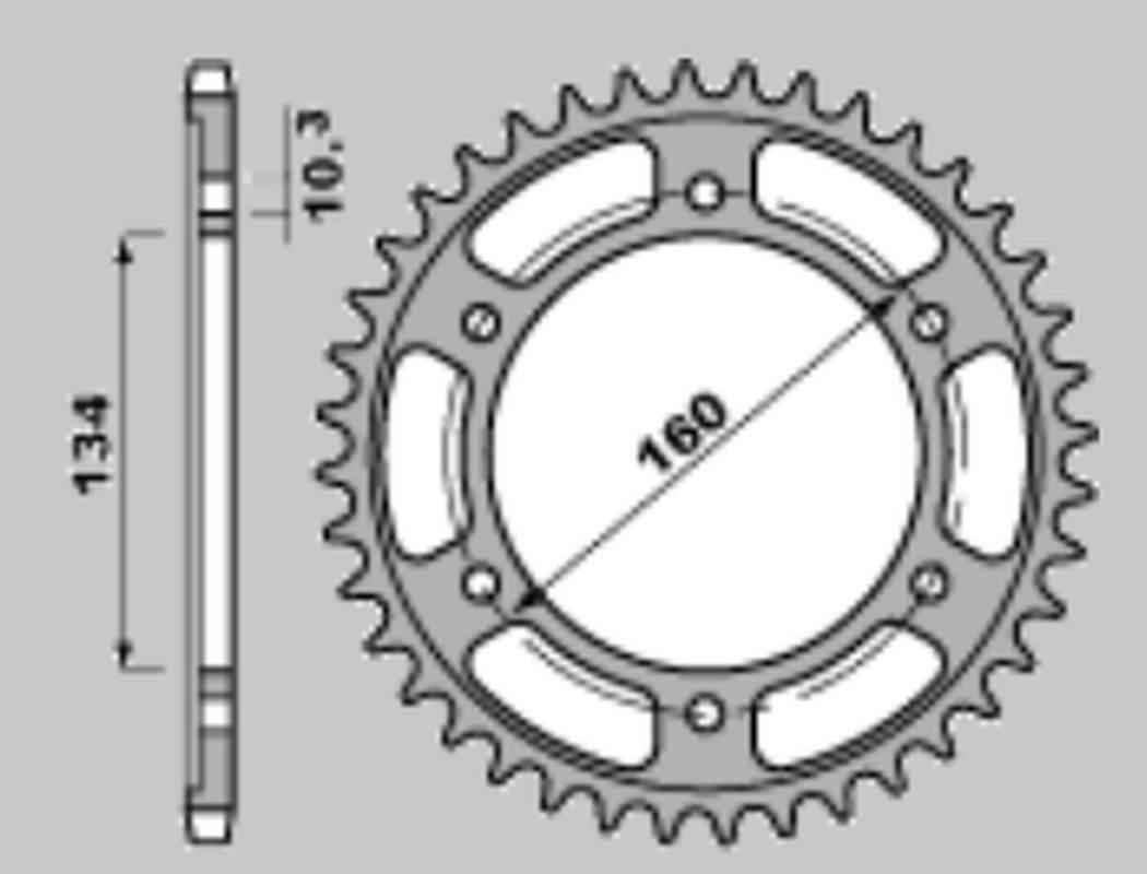 Grosskopf Zębatka Tylna Utwardzana 4405 45 C45 Honda Cbr 600F 01-06 Jtr1307