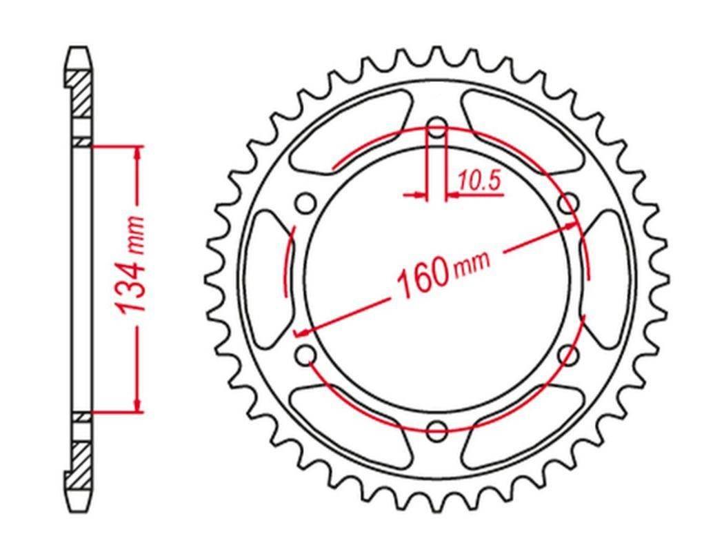 Grosskopf Zębatka Tylna Ultralight Utwardzana 4405 46 C45 Honda Cbr 600F Sp