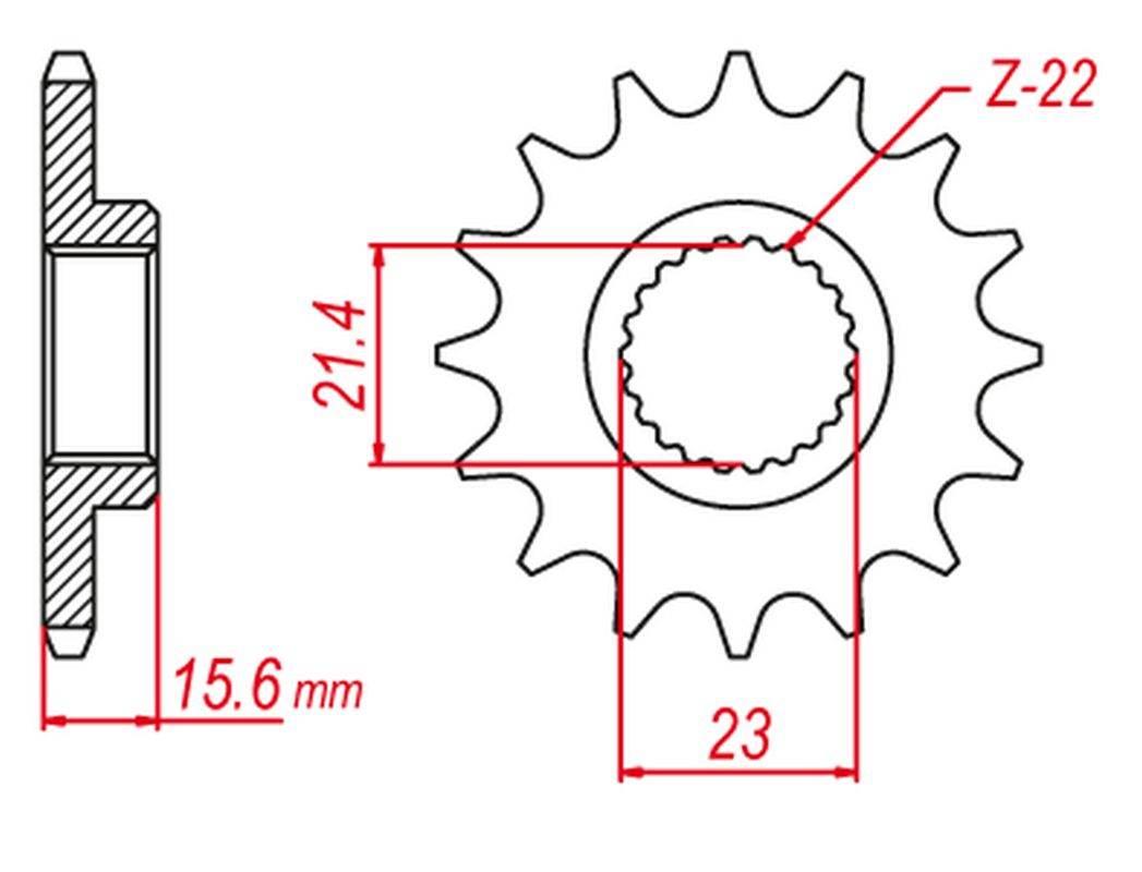 Grosskopf Zębatka Przednia 441 15 Yamaha Xt 600 '89-'98, Xtz 660 '91-'98 Jt
