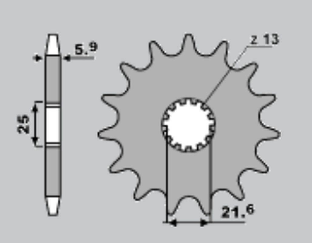 Grosskopf Zębatka Przednia 565 12 Kawasaki Kxf 450 '06-, Yamaha Yzf 400/426