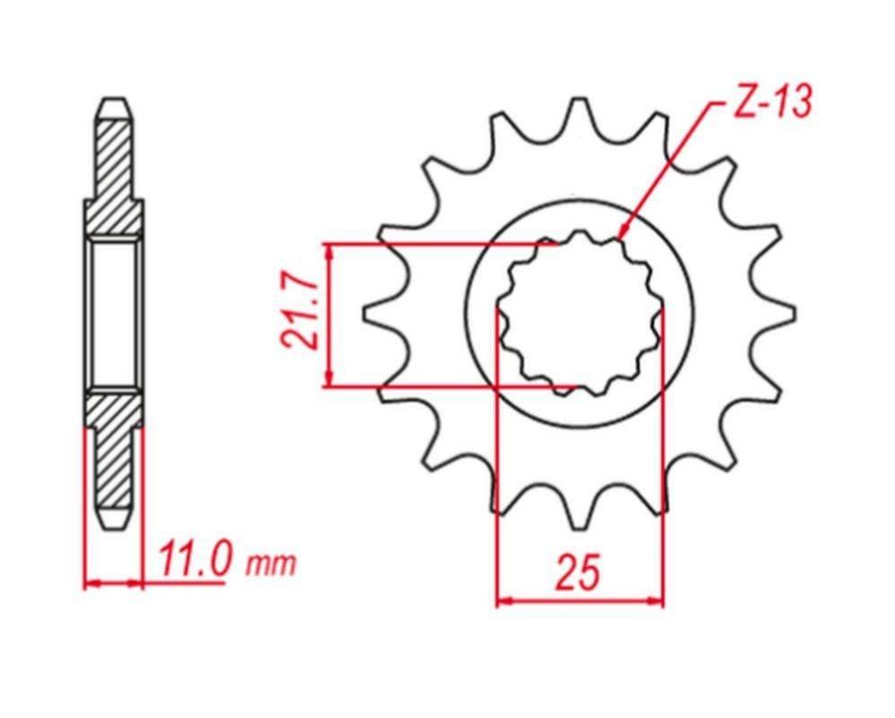Grosskopf Zębatka Przednia 580 15 Yamaha Fz6 '04-'09 -1 Yzf-R6 '99-'20 -1 J