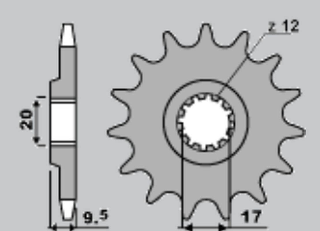 Grosskopf Zębatka Przednia 7005 14 Ktm Sx 65 '04-'21, Husqvarna Tc 65 '17-'
