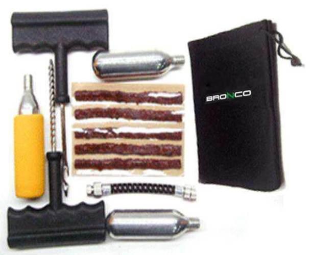 Bronco Zestaw Naprawczy Do Pompowania Przebitych Opon Bezdętkowych 7 Elment