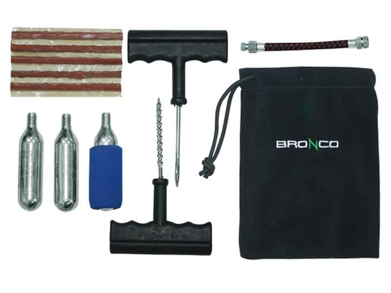 Bronco Zestaw Naprawczy Do Pompowania Przebitych Opon Bezdętkowych 7 Elment - zdjęcie 2