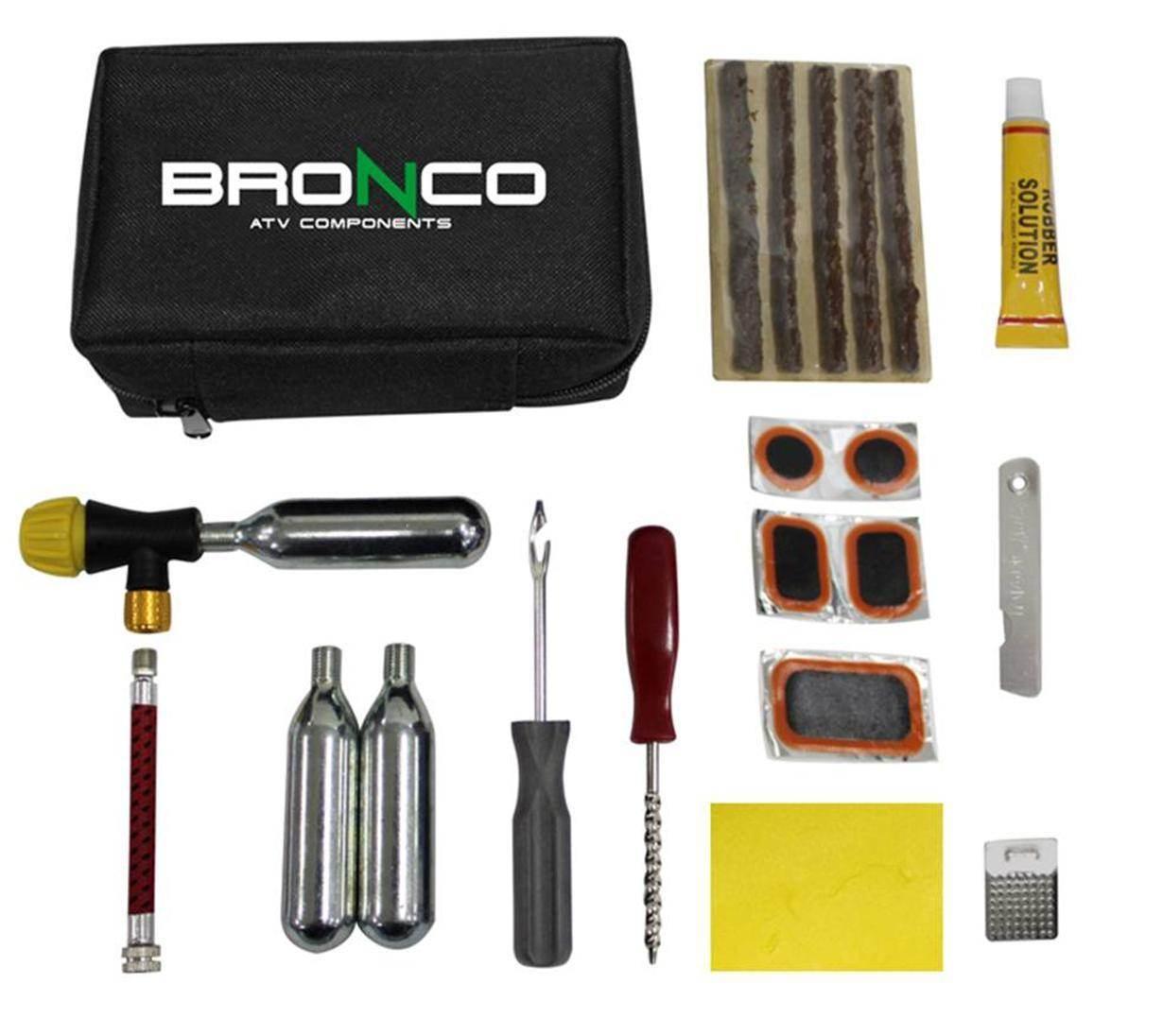 Bronco Zestaw Naprawczy Do Pompowania Przebitych Opon 15 Elementów