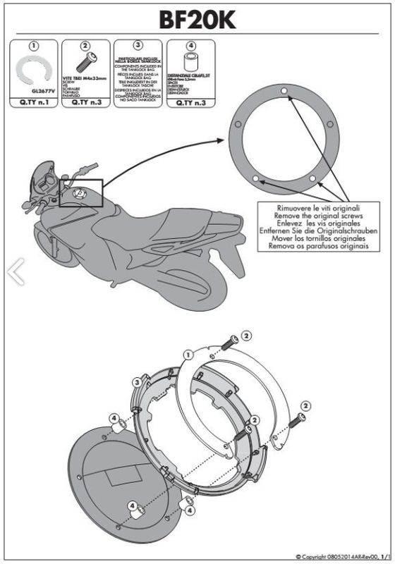 Kappa Mocowanie Tanklock Honda Crosstourer 1200 '12-13