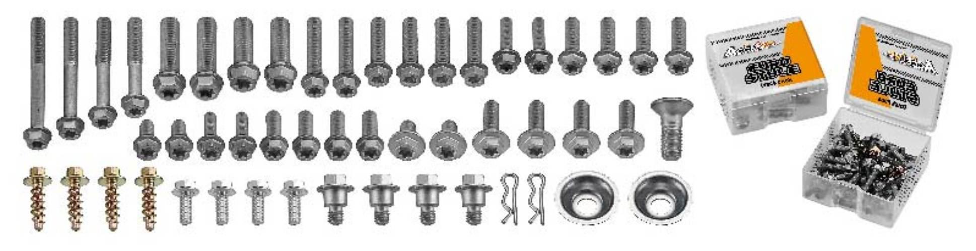 Accel Komplet Śrub Track Pack Mały Euro Style 50 Elementów Bkt-02