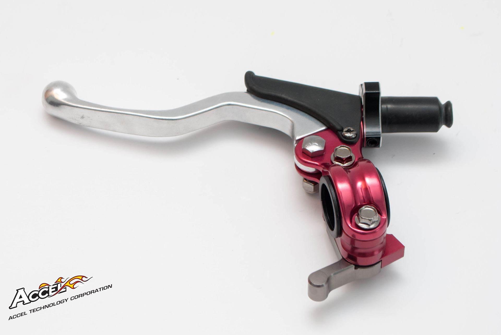 Accel Uchwyt Dźwigni Sprzęgła Kompletny + Hot Start Uniwersalny Kolor Czerw