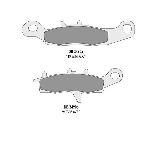 Delta Braking Klocki Hamulcowe Kh342 Kvf Lewy Przód - Zastępują Db2490Mx-D