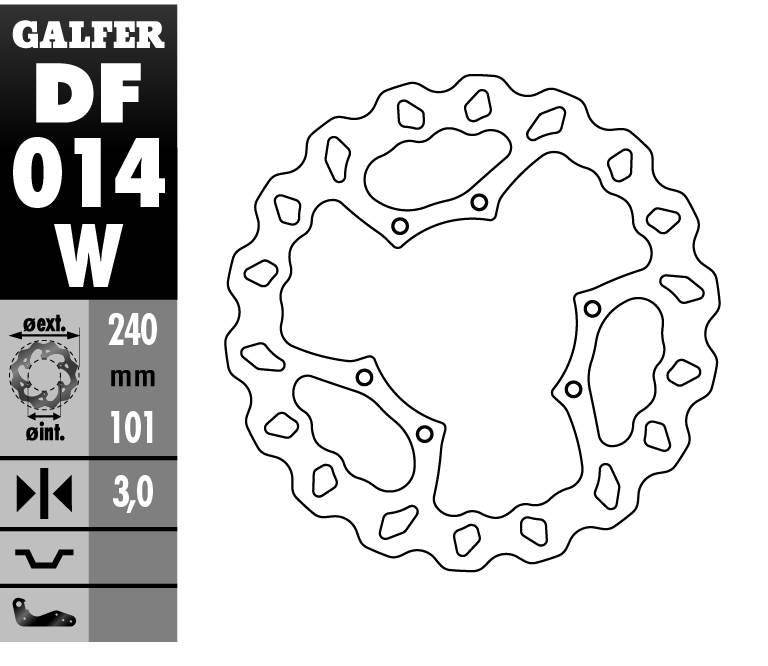 Galfer Tarcza Hamulcowa Przód Honda Cr 125R/250R '95-'07, Cr 500 '95-'00, C
