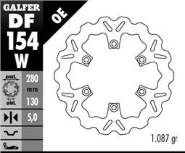 Galfer Tarcza Hamulcowa Przód Kawasaki Er 5, Gpz 750/900 Wave
