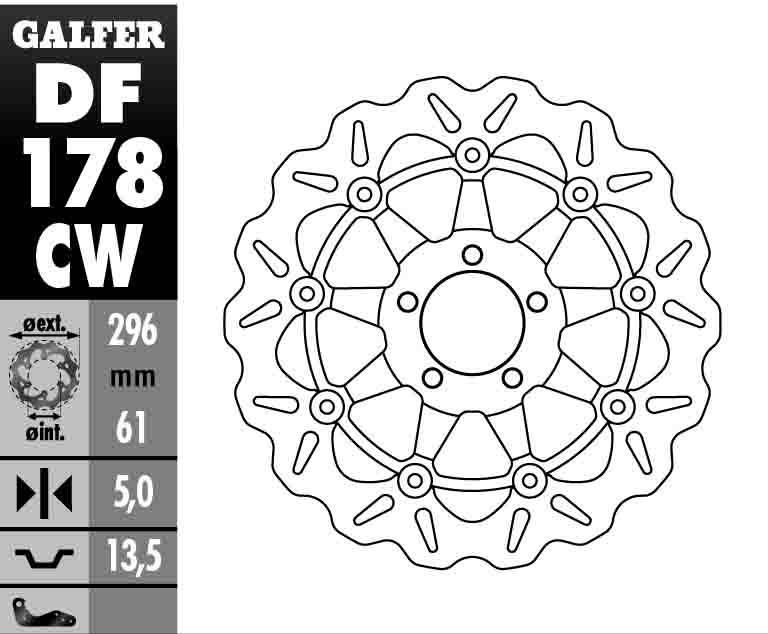 Galfer Tarcza Hamulcowa Kawasaki Zx6R 98-99