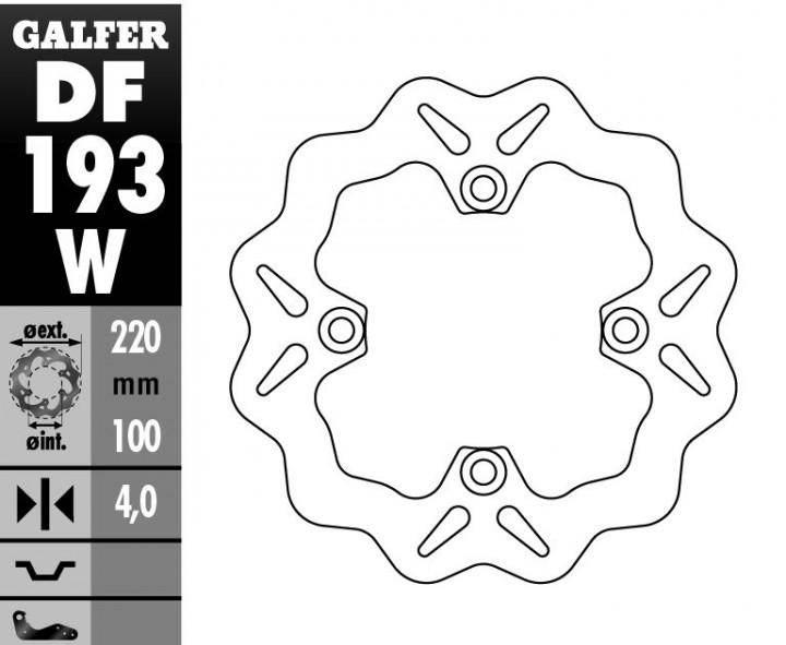 Galfer Tarcza Hamulcowa Tył Kawasaki Zx 6R 98-07 Er6, Z 750