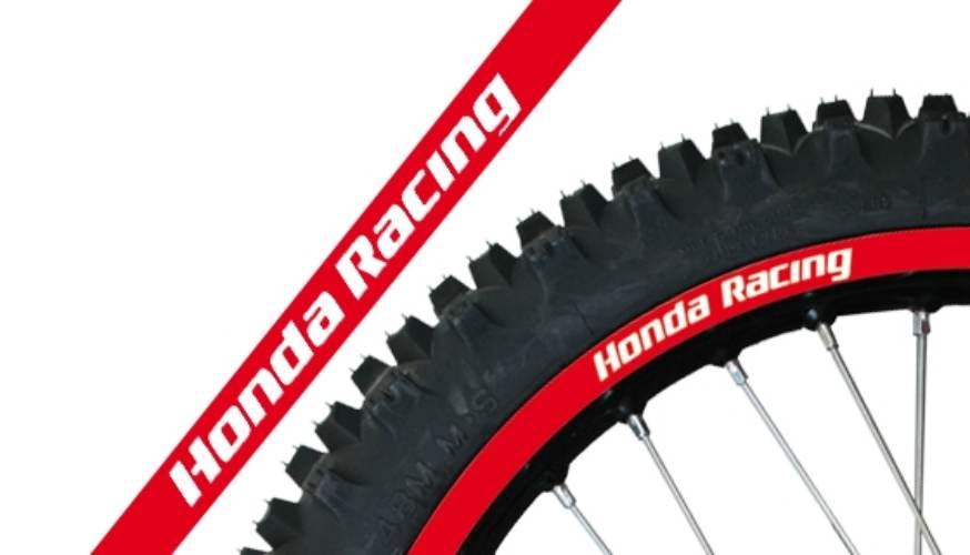 Blackbird Komplet Naklejek Oklein Na Felgi Honda Racing Kolor Czerwony