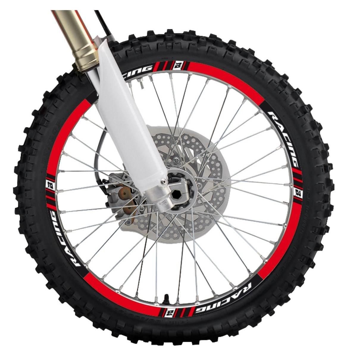 Blackbird Komplet Naklejek Oklein Na Felgi Racing Kolor Czerwony