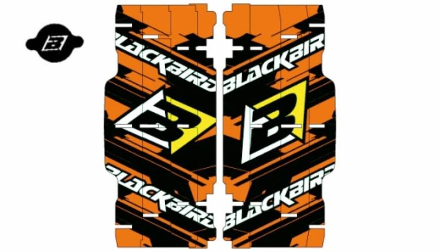 Blackbird Naklejki Na Osłonę Chłodnicy Rad Louver Decals Sx/Sxf '07-'10 Kol