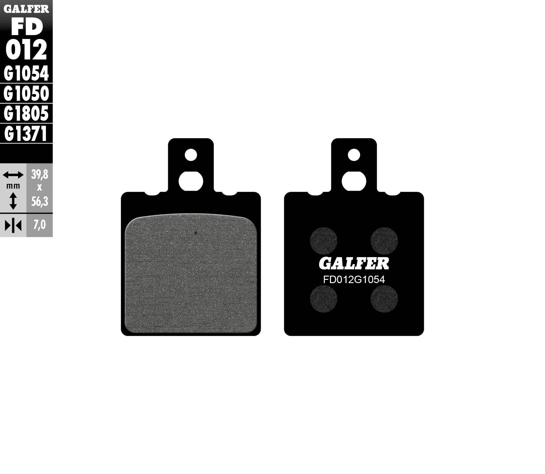 Galfer Klocki Hamulcowe Kh047 Półmetaliczne