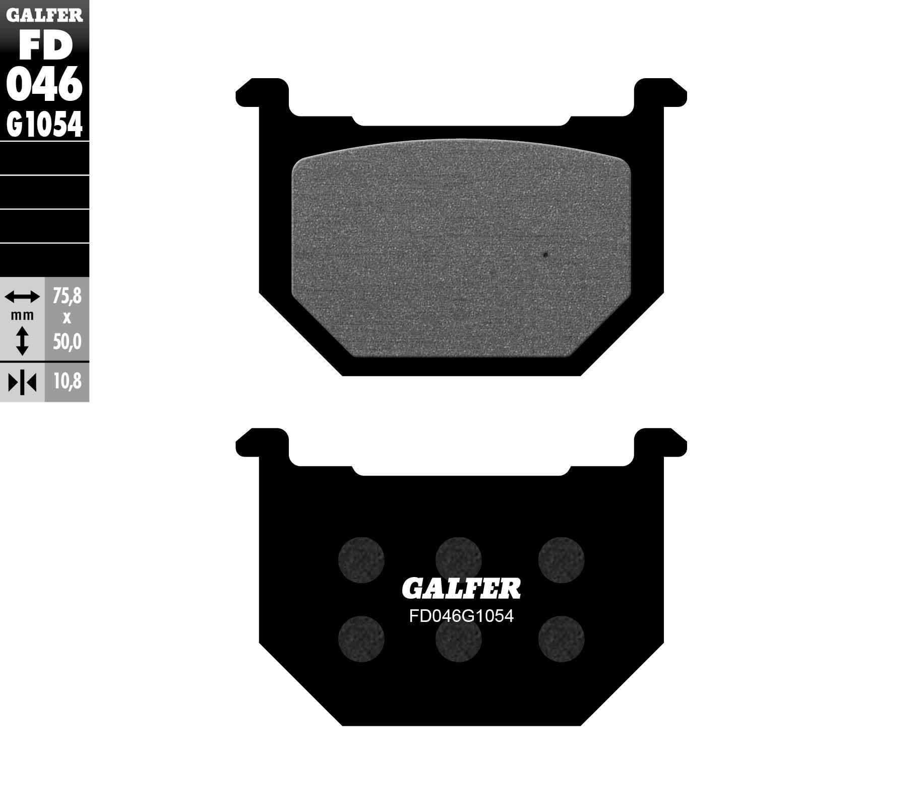 Galfer Klocki Hamulcowe Kh051 Półmetaliczne