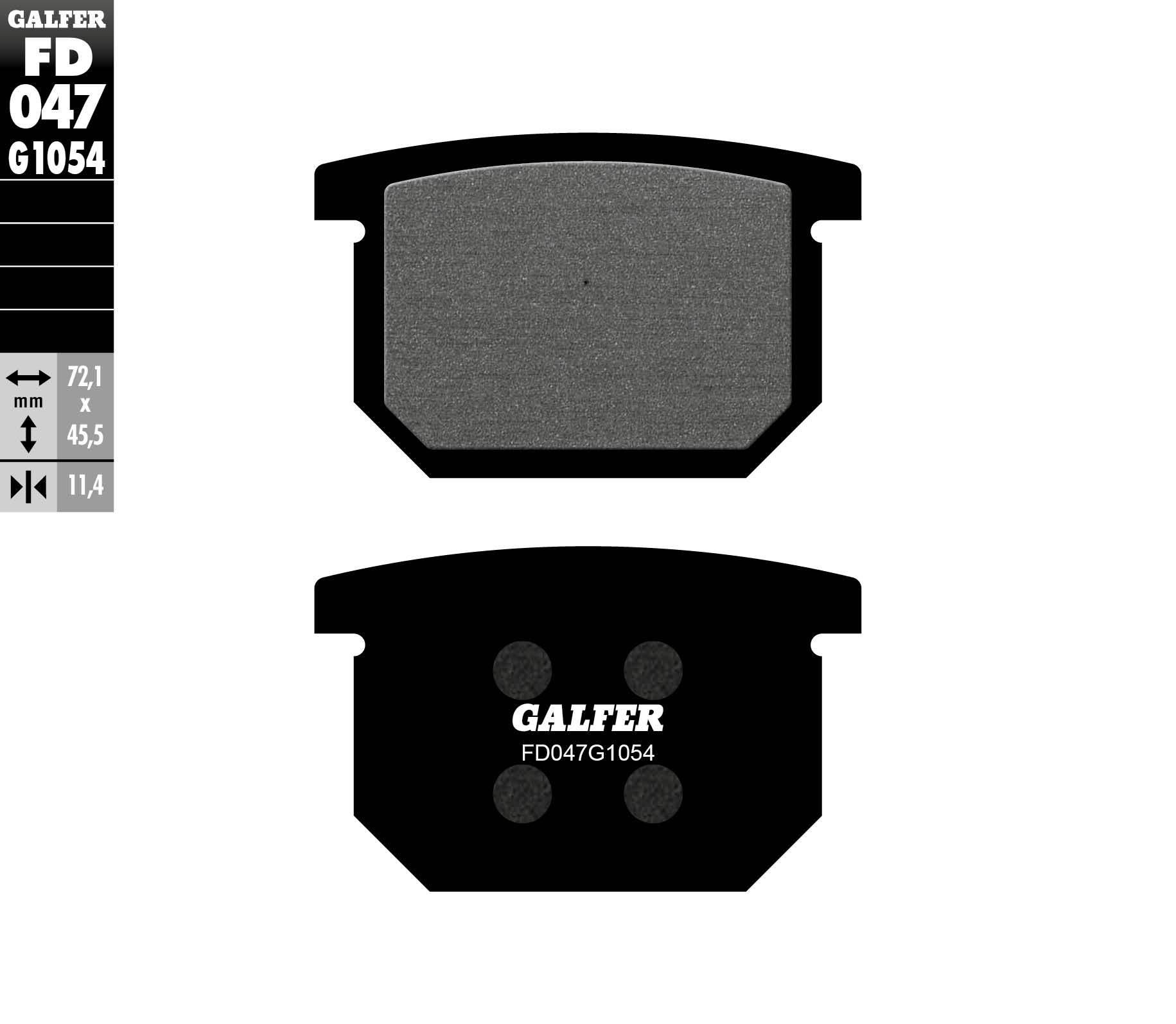 Galfer Klocki Hamulcowe Kh065 Półmetaliczne