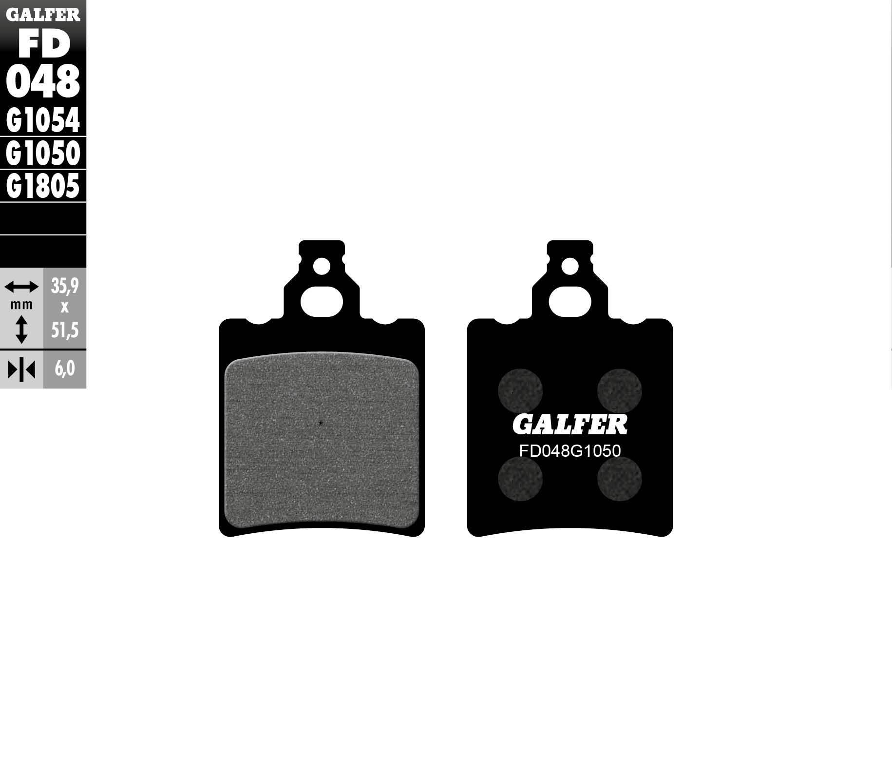 Galfer Klocki Hamulcowe Kh060 Kh337 Półmetaliczne Scooter