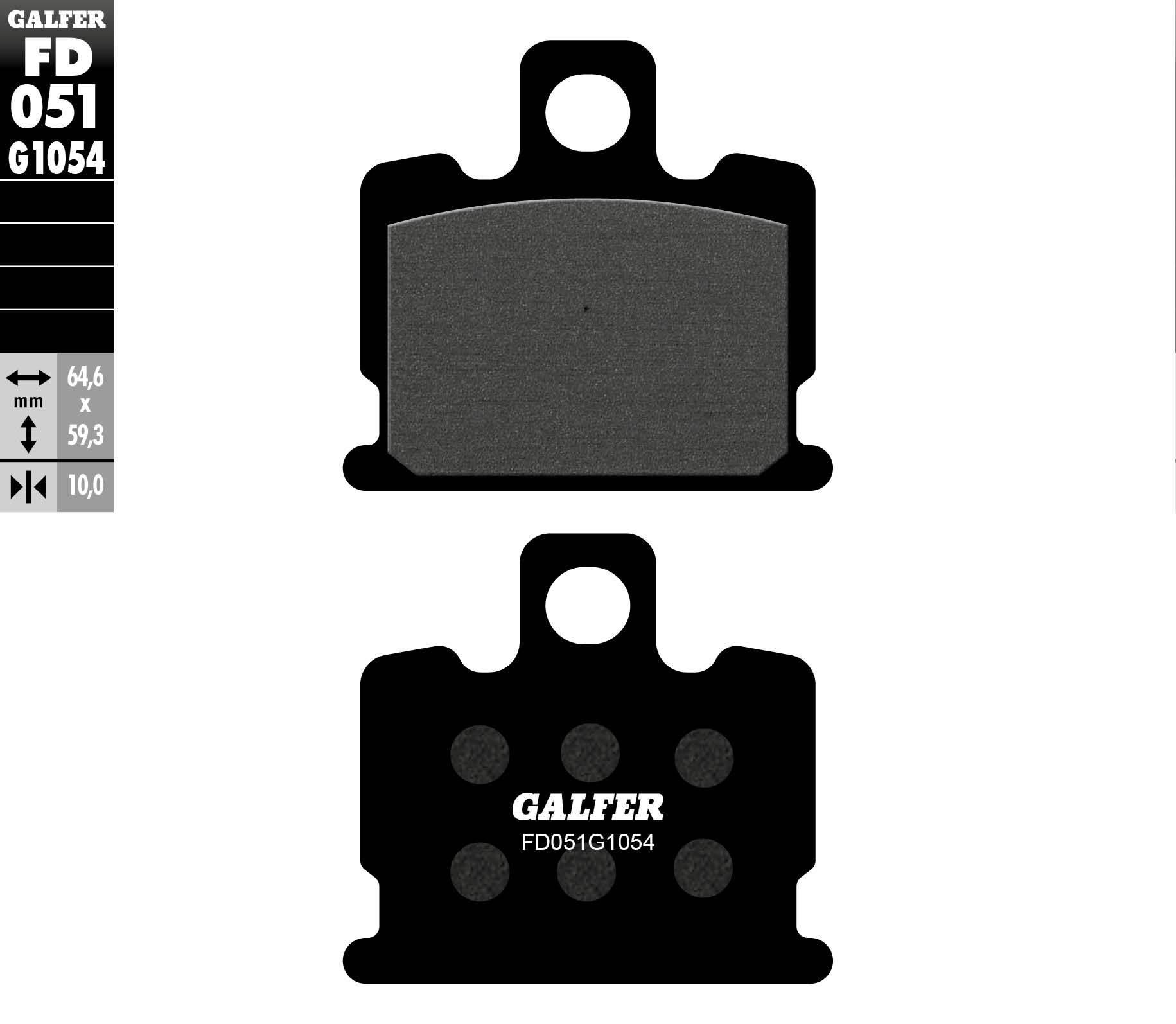 Galfer Klocki Hamulcowe Kh070 Półmetaliczne