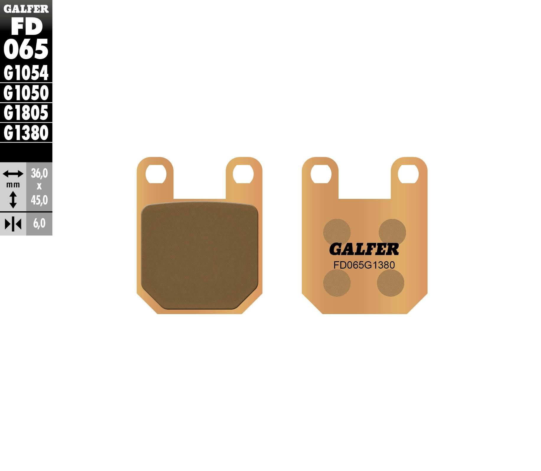 Galfer Klocki Hamulcowe Kh115 Spiek Metaliczny Złote Skuter