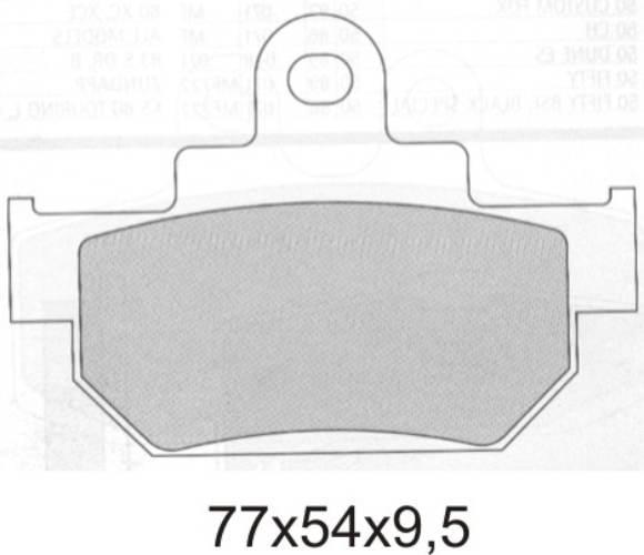 Galfer Klocki Hamulcowe Kh106/2 Spiek Metaliczny Złote Grubość 9,5Mm